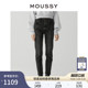 春季 女010GAA12 新品 牛仔裤 2740 做旧感水洗黑色铅笔裤 MOUSSY
