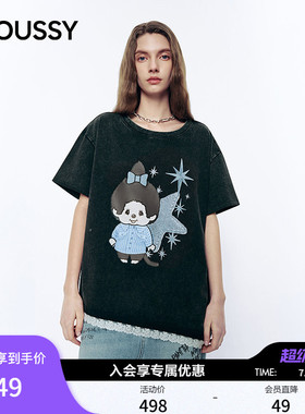 MOUSSY&Monchhichi合作款 2026夏季新品慵懒印花T恤028JSZ01-1006