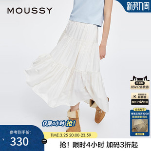 半身裙女028ISA31 MOUSSY 文艺田园风大摆裙长款 新品 3261 春季