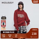 冬季 新品 美式 MOUSSY 街头大LOGO印花连帽卫衣女028HAA90 2841