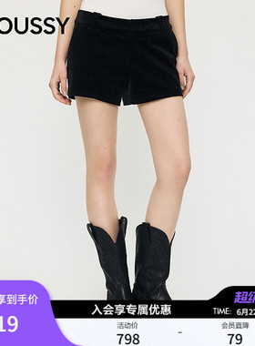 MOUSSY 2026春季新品辣妹风纯色休闲直筒修身短裤女010IA331-6261