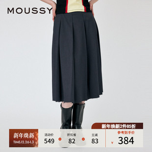 职场海妖风百褶裙通勤半身裙女010HAS31 新品 1671 秋季 MOUSSY