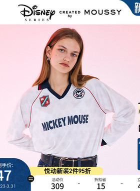 MOUSSY 春季新品迪士尼联名Blokecore米奇T恤女010HAL90-0901