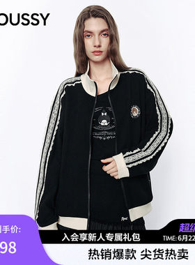 MOUSSY&Monchhichi合作款2026夏季新品蕾丝撞色外套028JSZ01-1008