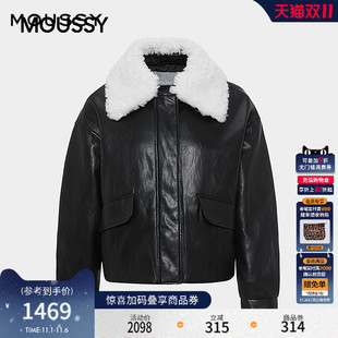 MOUSSY 新品 街頭風毛領保暖皮衣羽絨夾克女028IAC30 1090 2025冬季
