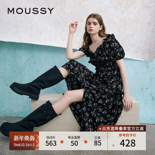 春季 碎花连衣裙028ISA33 新品 少女方领泡泡袖 3301 法式 MOUSSY