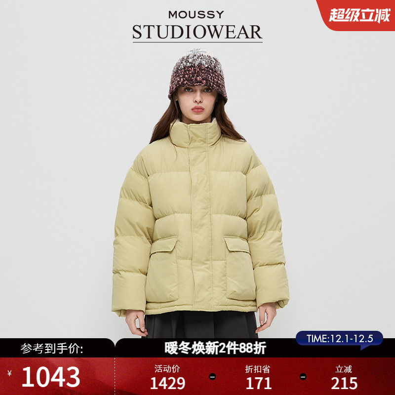 鸭绒羽绒服MOUSSY街头立领