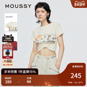 MOUSSY 1321 T恤028ISZ90 早秋新品 椰林晚霞印花休闲棉质短袖