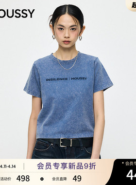 MOUSSY× INSILENCE联名 2026夏季新品复古做旧T恤010JSF01-5951