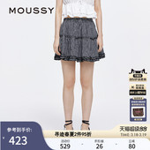 甜美木耳边格子蓬蓬裙半身裙女028ISA31 新品 0008 春季 MOUSSY