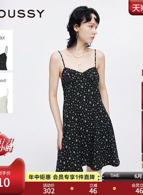 MOUSSY 夏季新品波嘻风茶歇裙碎花吊带连衣裙女028ISA33-1004