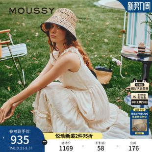 连衣裙028ISA33 MOUSSY 甜美清新荷叶边圆领无袖 新品 1003 夏季