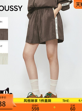MOUSSY 2026夏季新品复古风撞色条纹休闲宽松短裤女032JSA31-1001