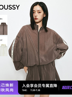MOUSSY 2026夏季新品复古通勤风下摆抽绳翻领外套女032JSA30-1001