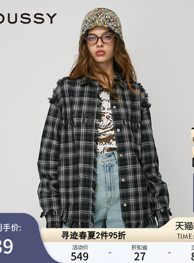 【明星同款】MOUSSY 春季新品美式校园风衬衫女028HAZ30-0491