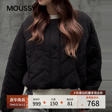 MOUSSY 2025冬季新品温柔风菱格短款棉服夹克外套女028IAC30-1126