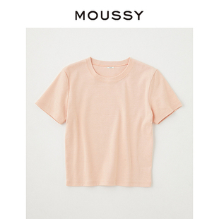 简约风基础款 素色休闲短袖 夏季 T恤女010GSH80 0780 新品 MOUSSY