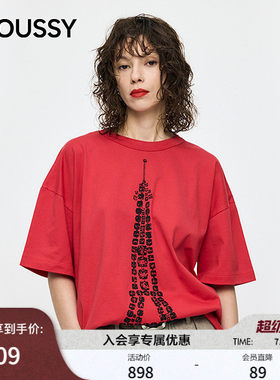 MOUSSY x Vaquera联名2026春季新品铁塔印花短袖T恤010JSF01-0031