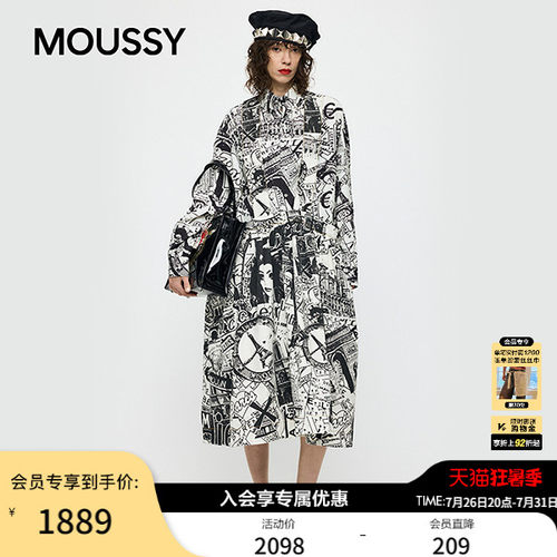 MOUSSY x Vaquera联名 2026春季新品画报风背带裙010JSF01-0091