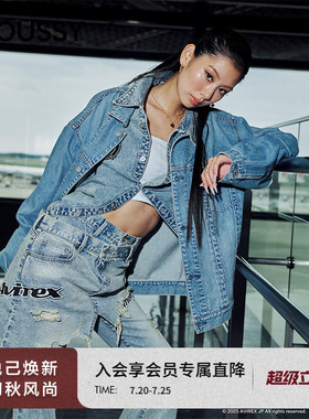 MOUSSY x AVIREX合作款2026春季新品复古丹宁牛仔裤010IAF01-5671