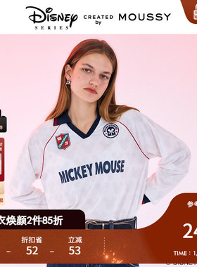 MOUSSY 秋季新品迪士尼联名Blokecore米奇T恤女010HAL90-0901