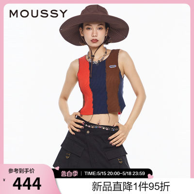 MOUSSYY2K辣妹音乐节针织背心