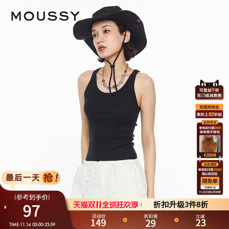MOUSSY随性舒适cleanfit吊带