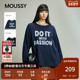 秋冬新品 美式 复古字母印花圆领长袖 MOUSSY T恤028IAB90 1014