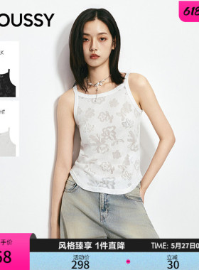 MOUSSY 2026夏季新品辣妹风新中式灵落花卉针织背心028JSA80-1012