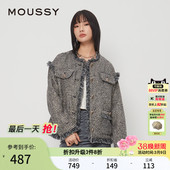 知性淑女风毛边流苏小香风外套028HAZ30 新品 0321 秋季 MOUSSY