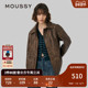 秋季 新品 美式 MOUSSY 街头风随性做旧皮衣外套女010HAK30 0301