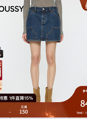 MOUSSY x MOANDMO 2026早春新品复古丹宁风牛仔短裙010IAF01-7821