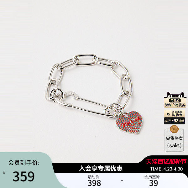 MOUSSY 2026春季新品爱心吊坠链节金属简约手链女010ISQ01-7271