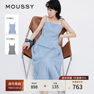 纹刺绣吊带连衣裙028ISA33 MOUSSY 文艺田园风格 新品 0007 秋季