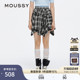 辣妹风假两件格纹半身裙028ISA31 MOUSSY 假美式 新品 4121 春季