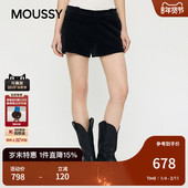 2026早春新品 辣妹风纯色休闲直筒修身 短裤 MOUSSY 女010IA331 6261