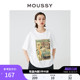 春季 T恤028HSA90 新品 复古海报印花休闲短袖 0671 美式 MOUSSY