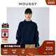 女010GSS70 MOUSSY 淑女风蝴蝶结系带宽松圆领通勤针织衫 0060