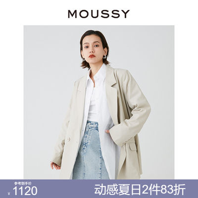 MOUSSY松弛感通勤风西装外套