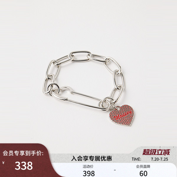 MOUSSY 2026春季新品爱心吊坠链节金属简约手链女010ISQ01-7271