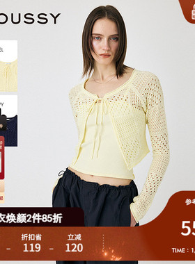 MOUSSY 秋季新品波西米亚度假风两件套针织开衫010ISH70-3231