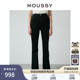 2640 女010GSA12 MOUSSY 通勤休闲高腰深色摩登微喇牛仔裤