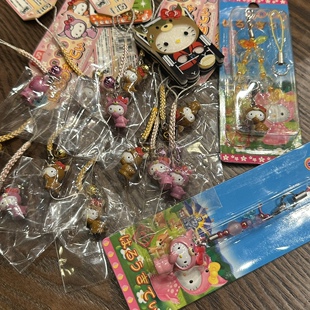 现货 日本奈良限定hello kitty小鹿手机挂件镜子吊饰周边卡通装饰