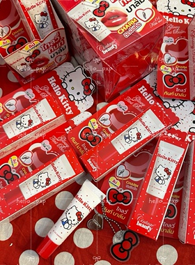现货包邮 泰国711限定Hello Kitty联名唇釉滋润镜面水润带吊坠