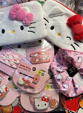 现货！韩国正品 hello kitty凯蒂猫周边可爱卡通发饰发夹发圈头绳