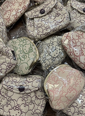 现货 日本采购正品京都Hello kitty手工零钱包收纳包口金包饭盒包