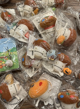 现货 日本正品 原包装DOCOMO蘑菇卡通玩偶挂件手机吊饰屏幕擦公仔