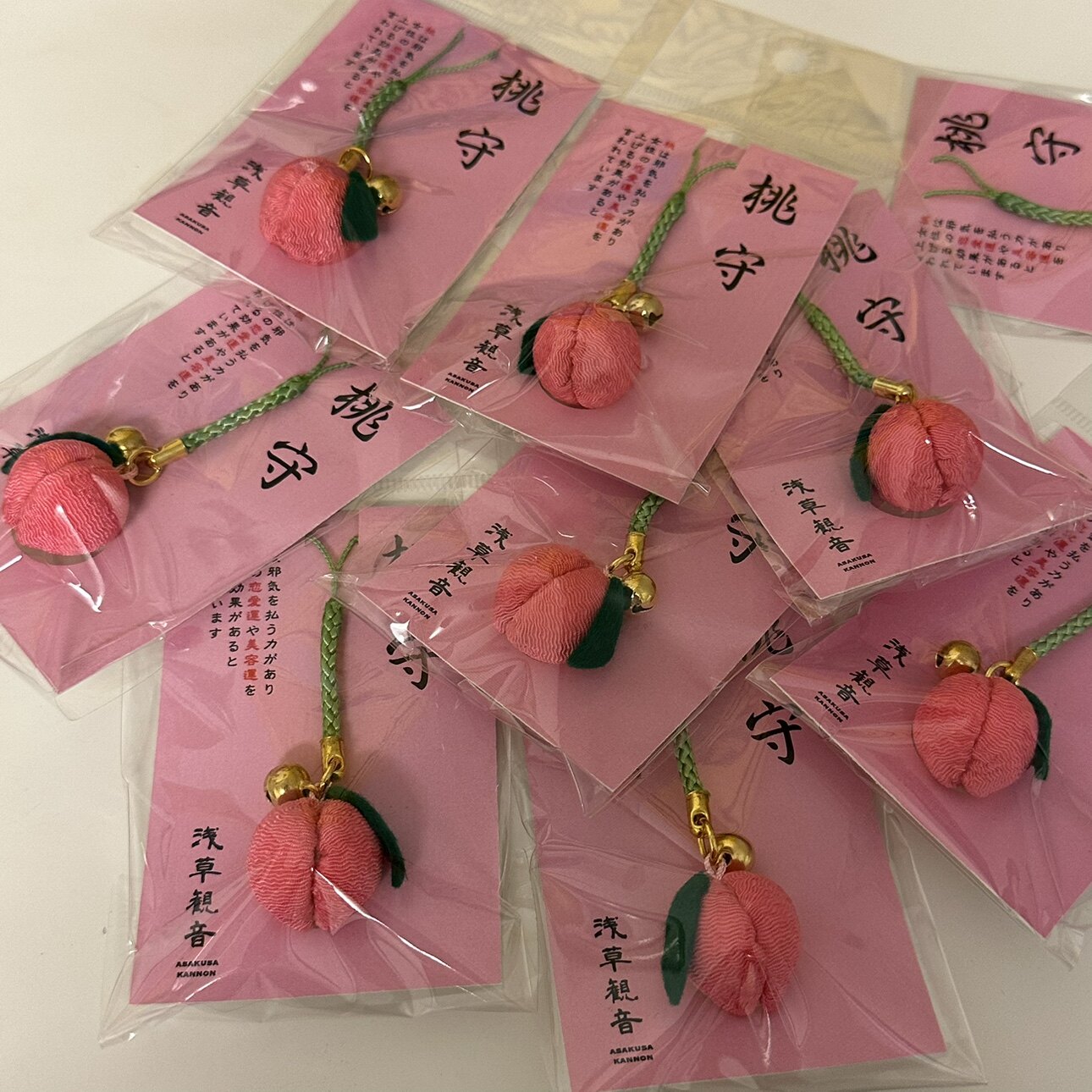 现货 日本制 浅草寺桃守 御守挂件吊坠 开运招福好人缘
