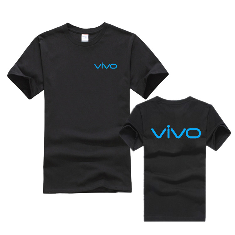 vivo工作服短袖T恤定制夏装OPPO华为手机店大卖场促销员工服纯棉