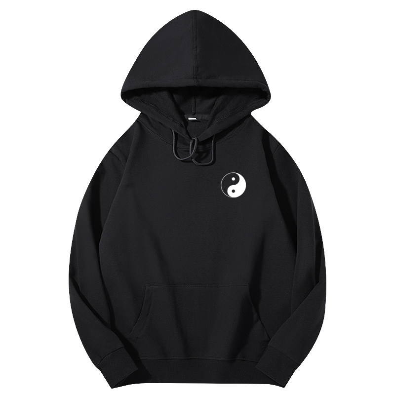 阴阳鱼太极卫衣套头连帽衣服棉